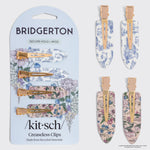 Bridgerton x KITSCH Creaseless Clips 4pc Toile in Bloom — Hero