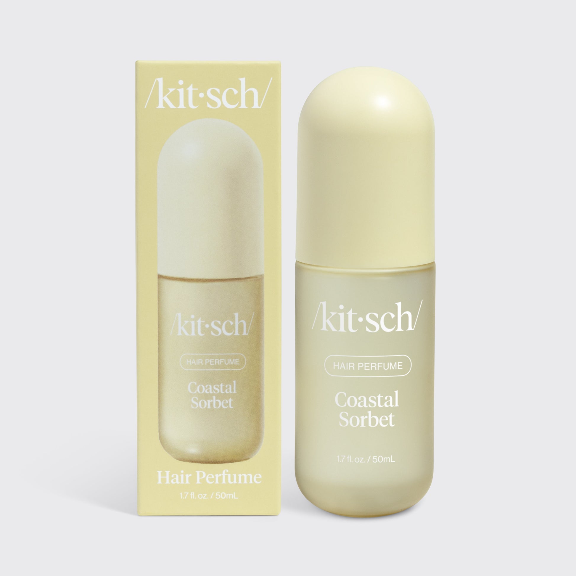 Kitsch Coastal Sorbet Hair & Body Perfume Mist bottle on a soft warm background